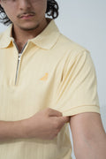 Sandstone Drop Needle Quarter Zip Polo