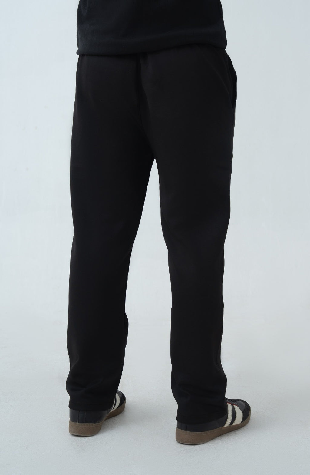 Onyx Black Cotton Terry Trouser