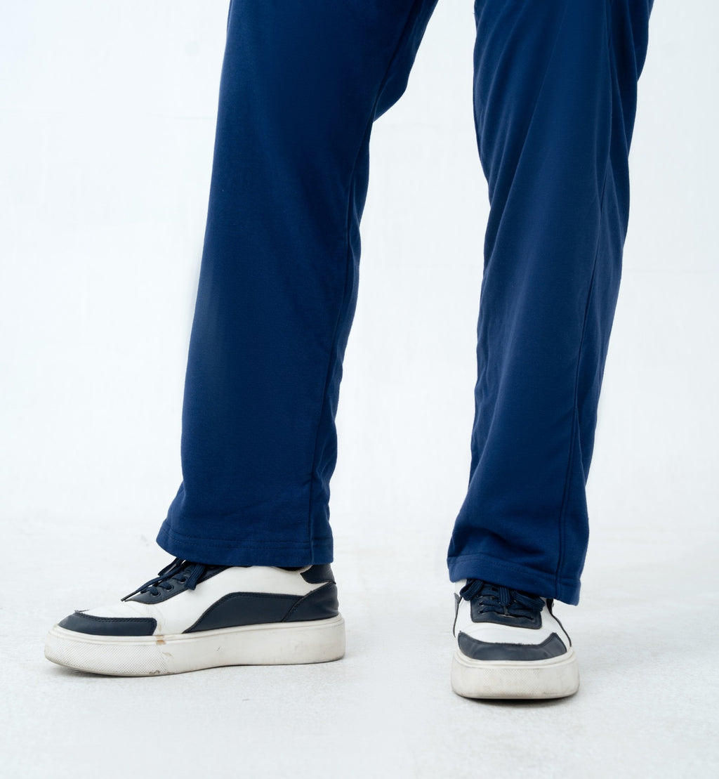 Neptune Blue Cotton Terry Trouser