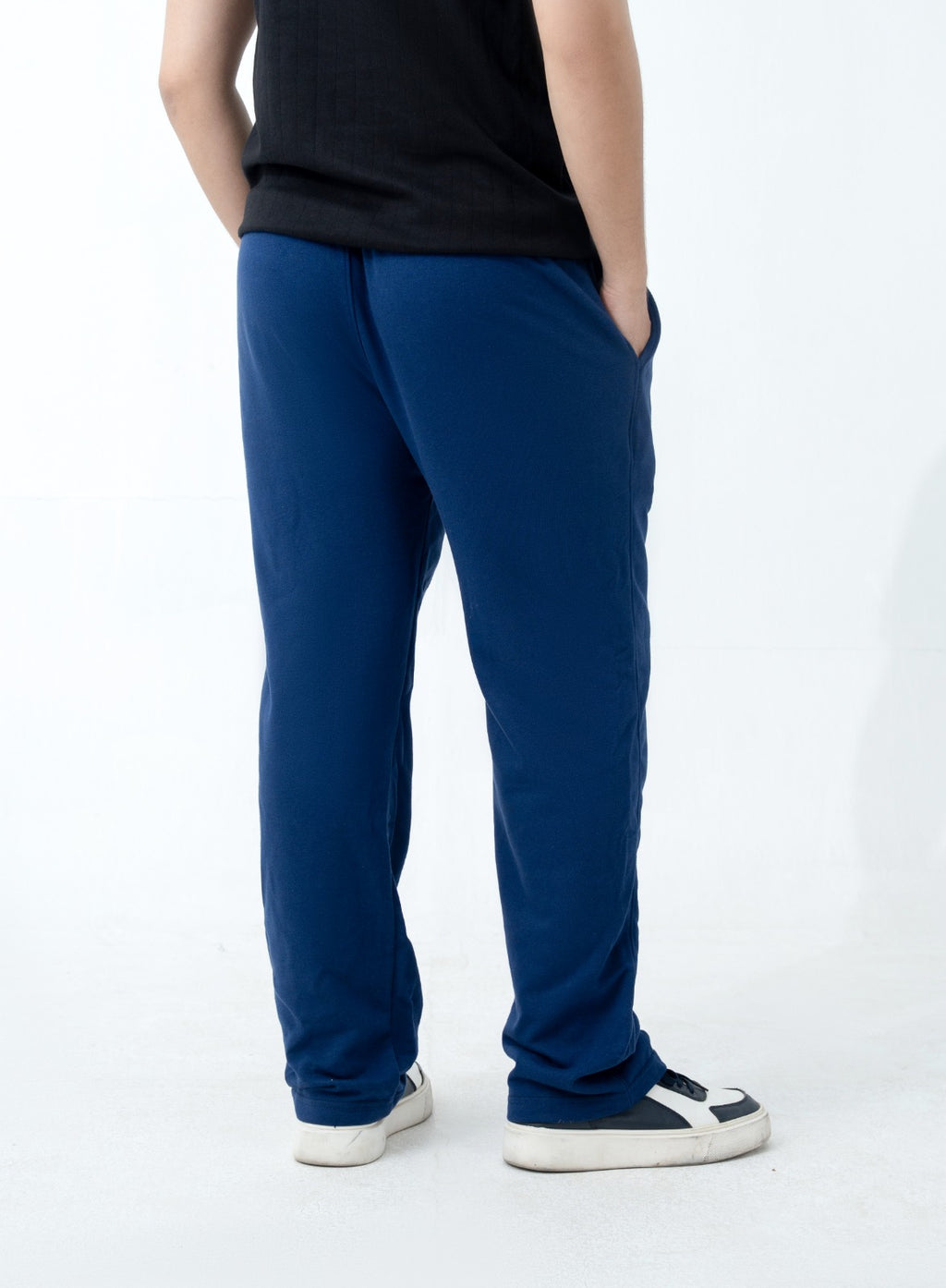 Neptune Blue Cotton Terry Trouser