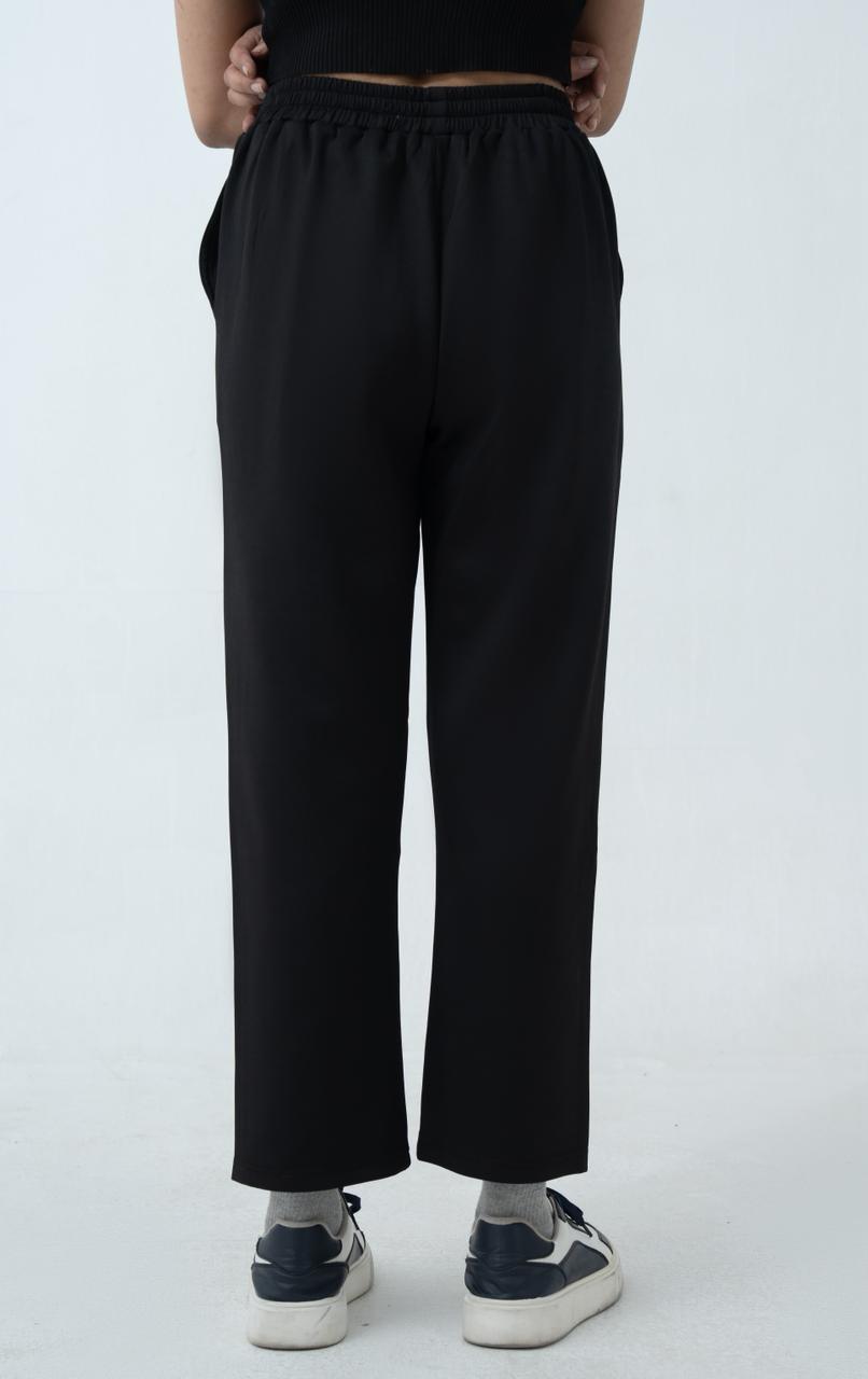 Echo Pleated Scuba Trousers Carbon Black
